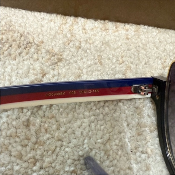 Gucci Black Oversized Sunglasses AUTHENTIC RETRO - Picture 4 of 7